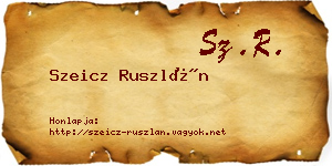 Szeicz Ruszlán névjegykártya